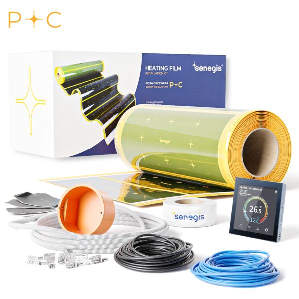 Folia grzewcza Senegis Premium PTC- zestaw 24m2, szer.50cm,110W/m2, SG601wifi