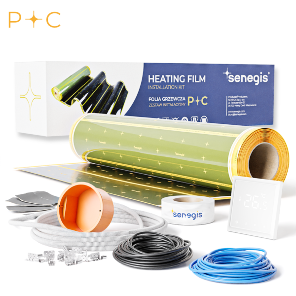 Folia grzewcza Senegis Premium PTC- zestaw 9m2, szer.100cm,140W/m2, SG611wifi